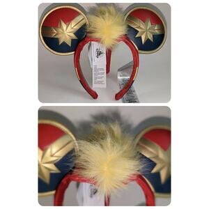 Disney Parks Captain Marvel ADULT Mohawk Mickey Ears Headband Higher Further New